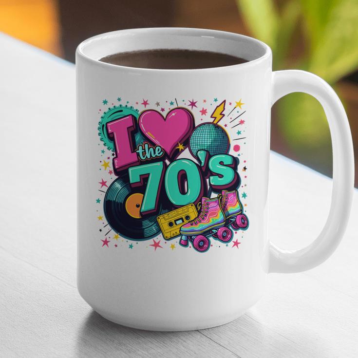 I Love The 70s Retro Cassette Roller Vinyl Disco Nostalgia Graphic Print Coffee Mug I Love The 70s Retro Cassette Roller Vinyl Disco Nostalgia Graphic Print Coffee Mug