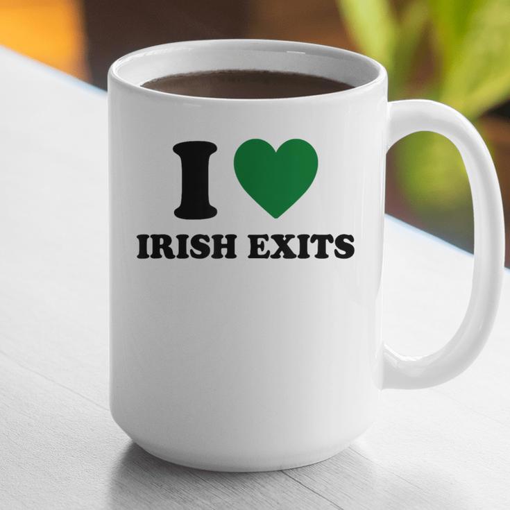 I Love Irish Exits St Patrick's Day Introvert Party Graphic Print Coffee Mug I Love Irish Exits St Patrick's Day Introvert Party Graphic Print Coffee Mug