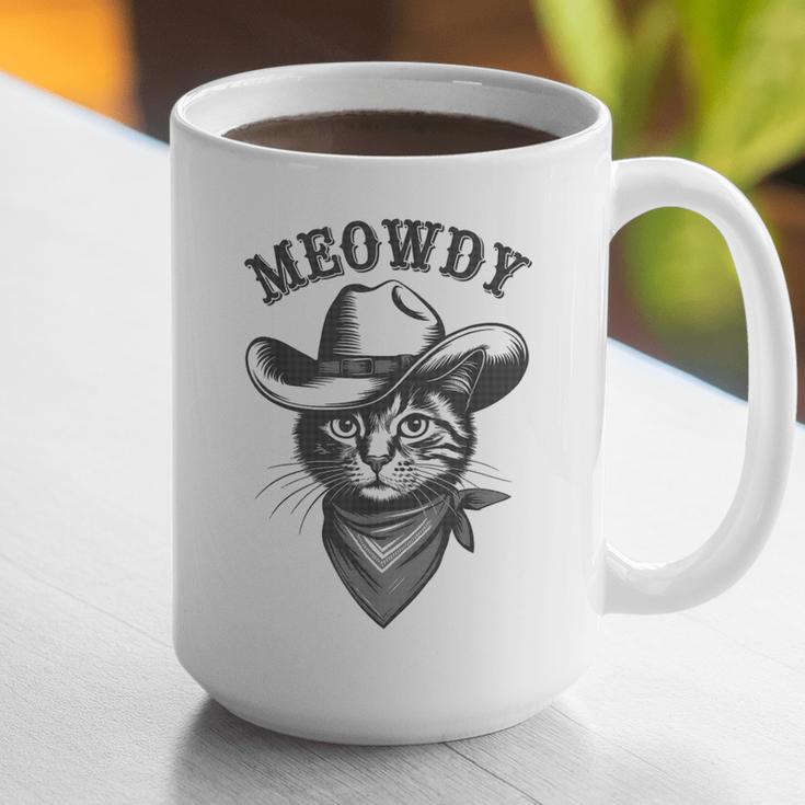 Meowdy Cat Cowboy Western Graphic Cat Lady Cat Dad Graphic Print Coffee Mug
