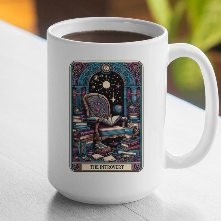 Mystical Library Book Reader The Introvert Tarot Card Graphic Print Coffee Mug Mystical Library Book Reader The Introvert Tarot Card Graphic Print Coffee Mug