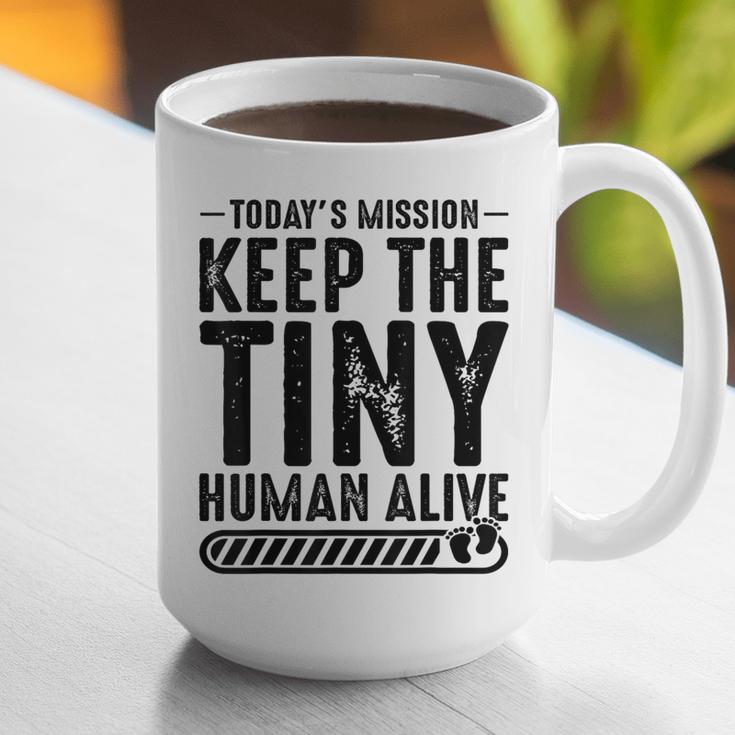 New Dad Est Keep Tiny Human Alive First Time Father's Day Graphic Print Coffee Mug New Dad Est Keep Tiny Human Alive First Time Father's Day Graphic Print Coffee Mug