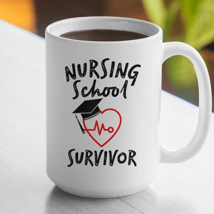 Nursing School Survivor Women Graduation RN Gift Shirt Graphic Print Coffee Mug