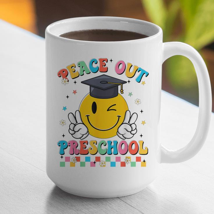 Peace Out Preschool Graduation Last Day Teachers Boys Girls Graphic Print Coffee Mug