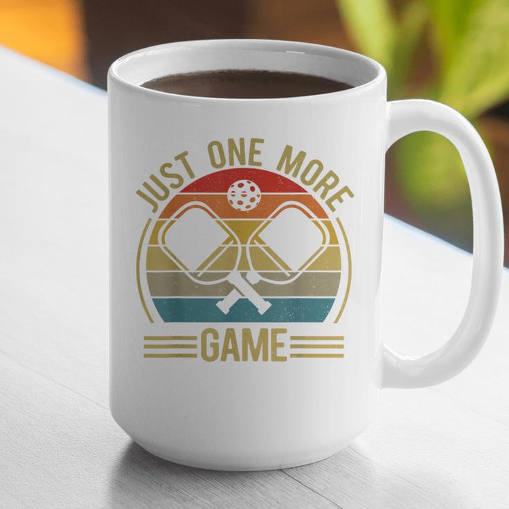 Pickleball-Shirt Just One More Game Dad Mom Women Men Graphic Print Coffee Mug