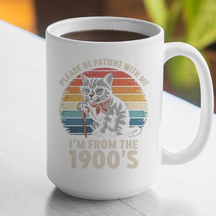 Please Be Patient With Me I'm From The 1900s Cat Premium Graphic Print Coffee Mug