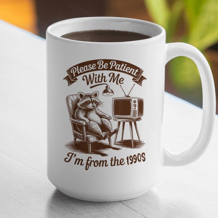 Please Be Patient With Me I'm From The 1900s Raccoon Vintage Graphic Print Coffee Mug