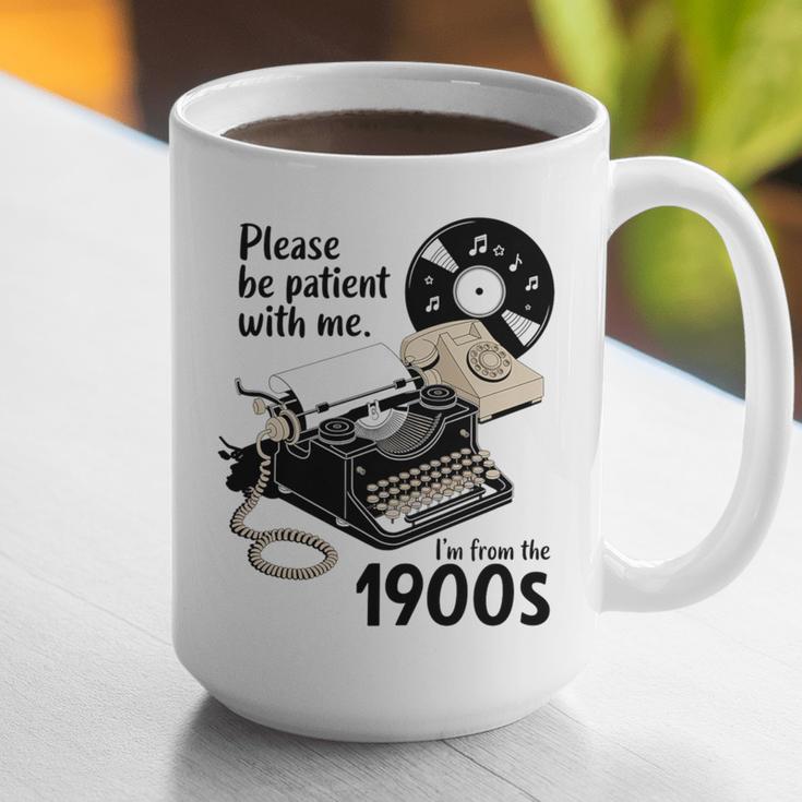 Please Be Patient I'm From The 1900s Sarcastic Joke Premium Tri-Blend Graphic Print Coffee Mug