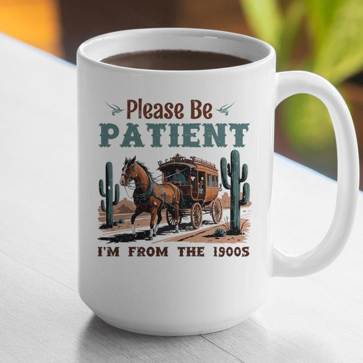 Please Be Patient I'm From The 1900s Stagecoach Western Vint Premium Tri-Blend Graphic Print Coffee Mug