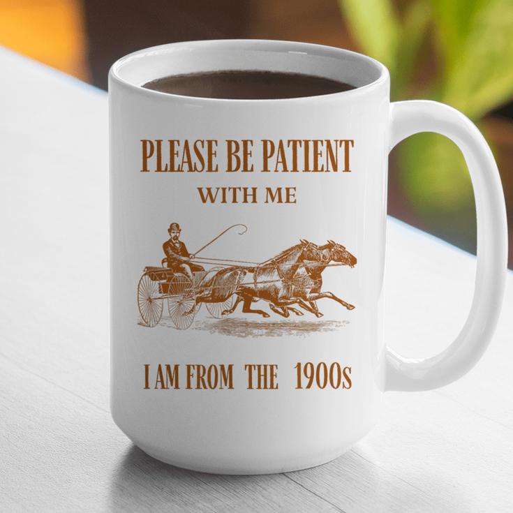Please Be Patient With Me I'm From The 1900s Vintage Horses Graphic Print Coffee Mug