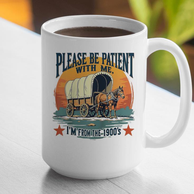 Please Be Patient With Me I'm From The 1900s Women Men Raglan Baseball Tee Graphic Print Coffee Mug