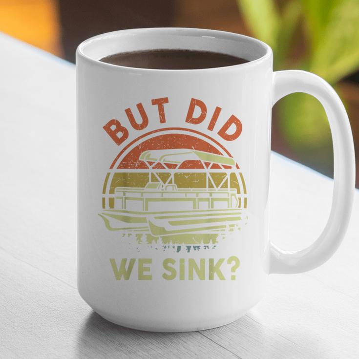 Pontoon Boat Captain But Did We Sink Dad Papa Men Graphic Print Coffee Mug
