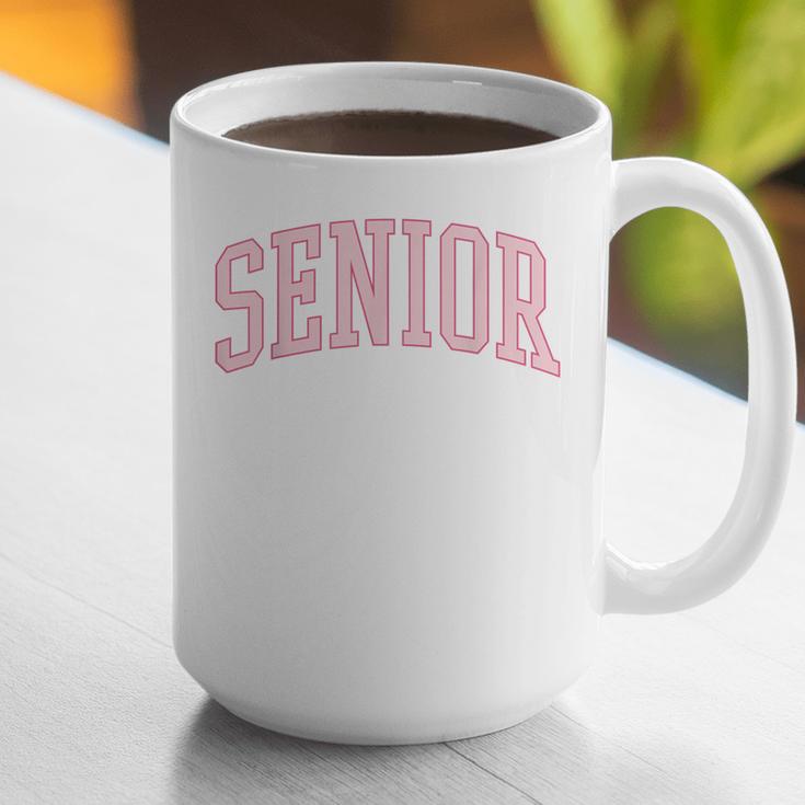 Preppy Varsity Pink Senior Graduation Graphic Print Coffee Mug