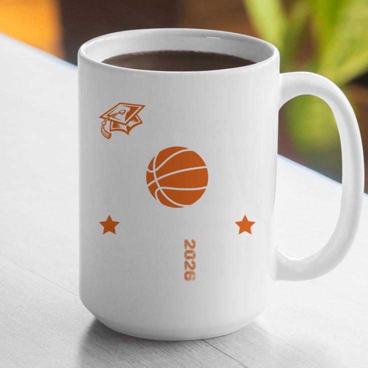 Proud Mom Of a Basketball Senior Class Of 2026 Graduation Graphic Print Coffee Mug