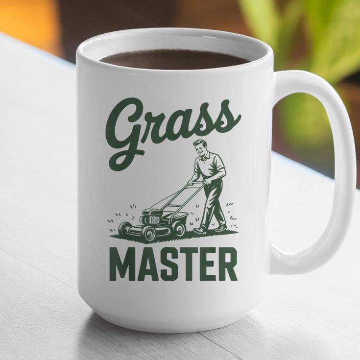 Push Lawn Mower Legend Grass Master Dad Mowing Graphic Print Coffee Mug