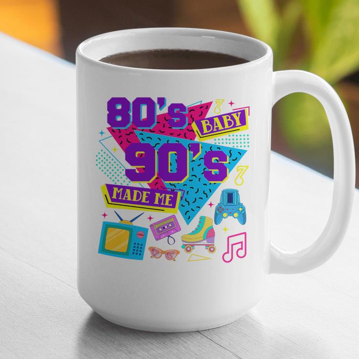 Retro 1980s 80's Baby 1990s 90's Made Me Nostalgia Birthday Premium Tri-Blend Graphic Print Coffee Mug