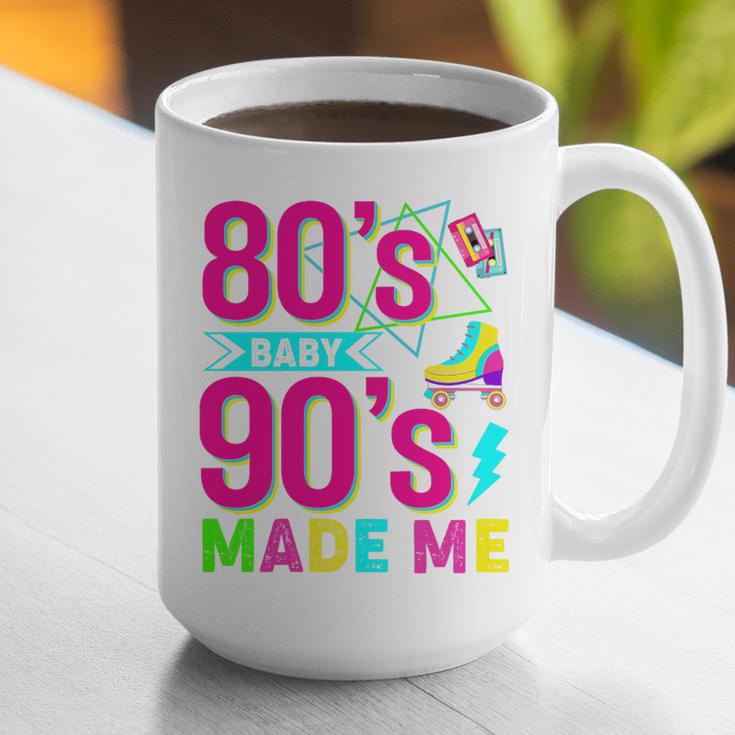 Retro 1980s 80's Baby 1990s 90's Made Me Nostalgia Vibes Premium Tri-Blend Graphic Print Coffee Mug