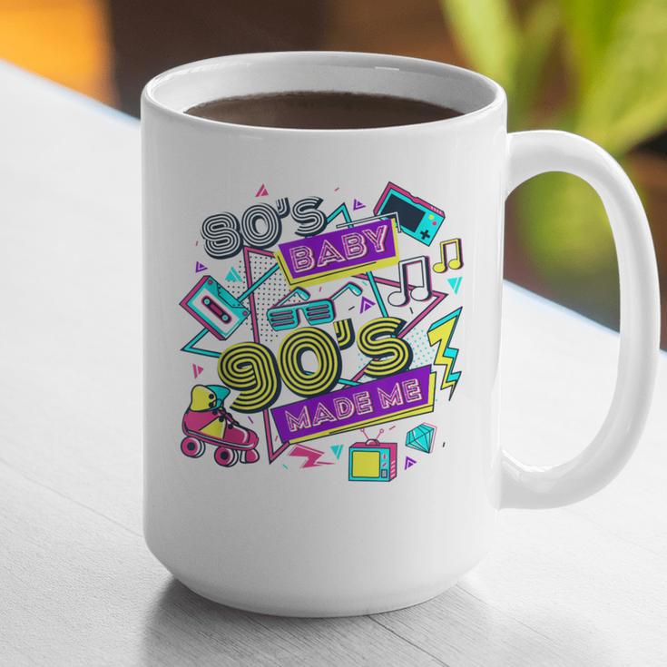 Retro 1980s 80's Baby 1990s 90's Made Me Vaporwave Nostalgia Graphic Print Coffee Mug Retro 1980s 80's Baby 1990s 90's Made Me Vaporwave Nostalgia Graphic Print Coffee Mug