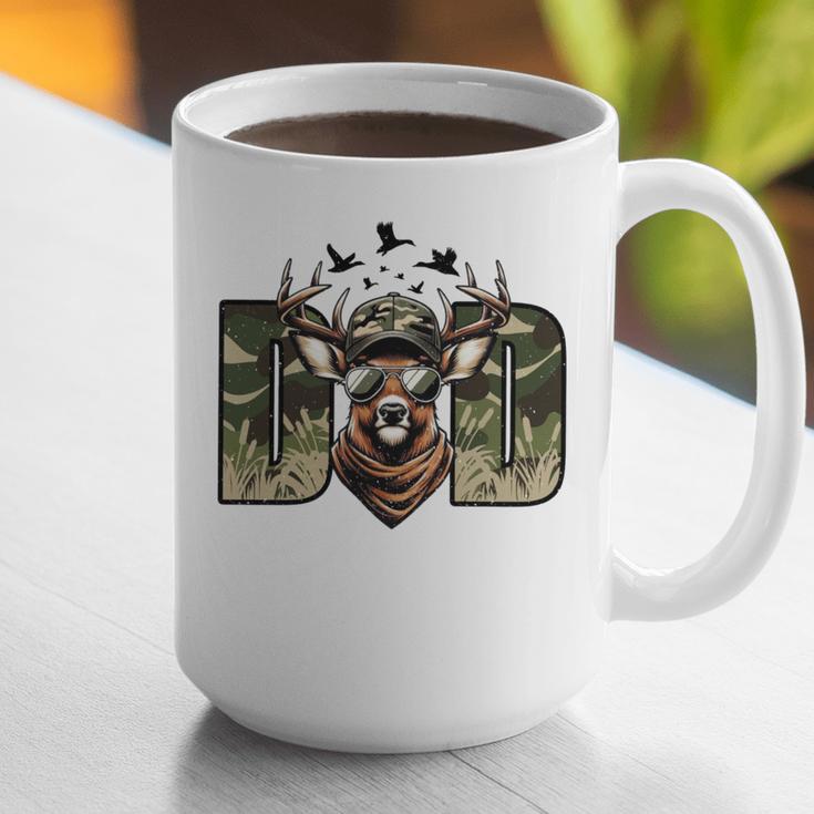Retro Camo Dad Hunting Camouflage Deer Matching Graphic Print Coffee Mug