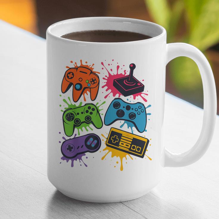 Retro Gamer Controller 80s 90s Video Game Arcade Nostalgia Graphic Print Coffee Mug