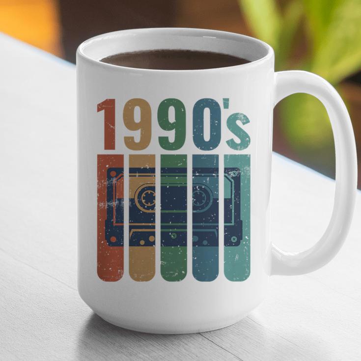 Retro Nineties Style Audio Tape Nostalgia Year 1990 Premium Tri-Blend Graphic Print Coffee Mug