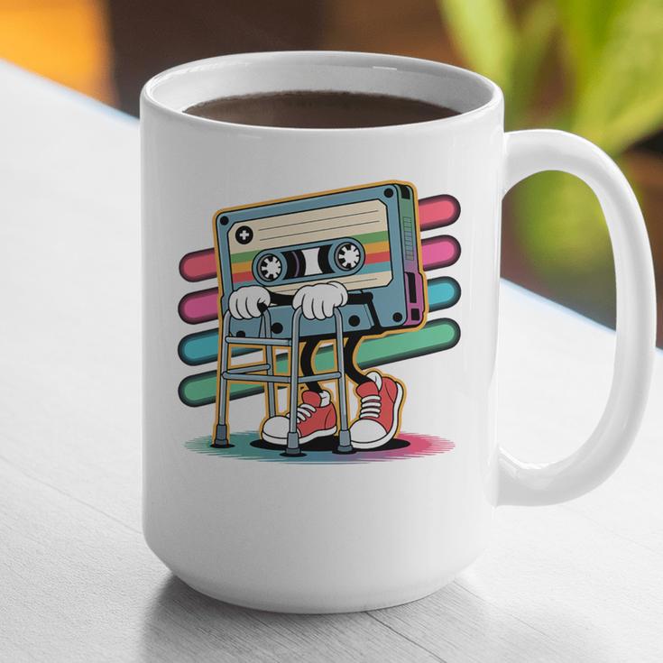 Retro Old Cassette Tape Cartoon With Walker Nostalgia Premium Tri-Blend Graphic Print Coffee Mug Retro Old Cassette Tape Cartoon With Walker Nostalgia Premium Tri-Blend Graphic Print Coffee Mug