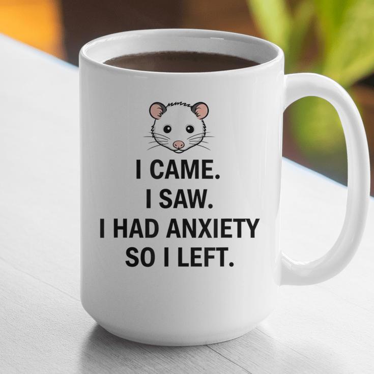 I Came I Saw I Had Anxiety So I Left Introvert Tee Graphic Print Coffee Mug