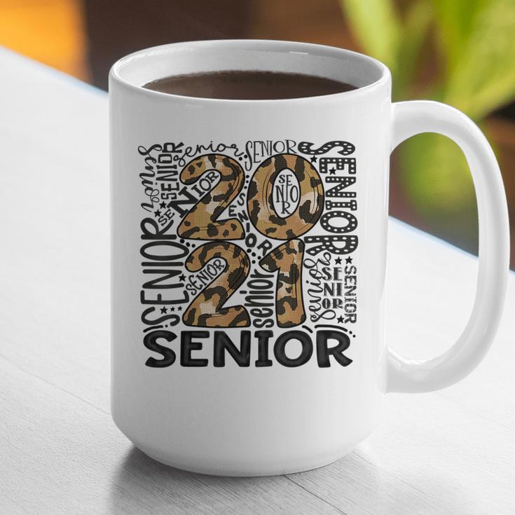 Senior 2021 Grad Class Of 2021 Graduation Leopard Cheetah Graphic Print Coffee Mug