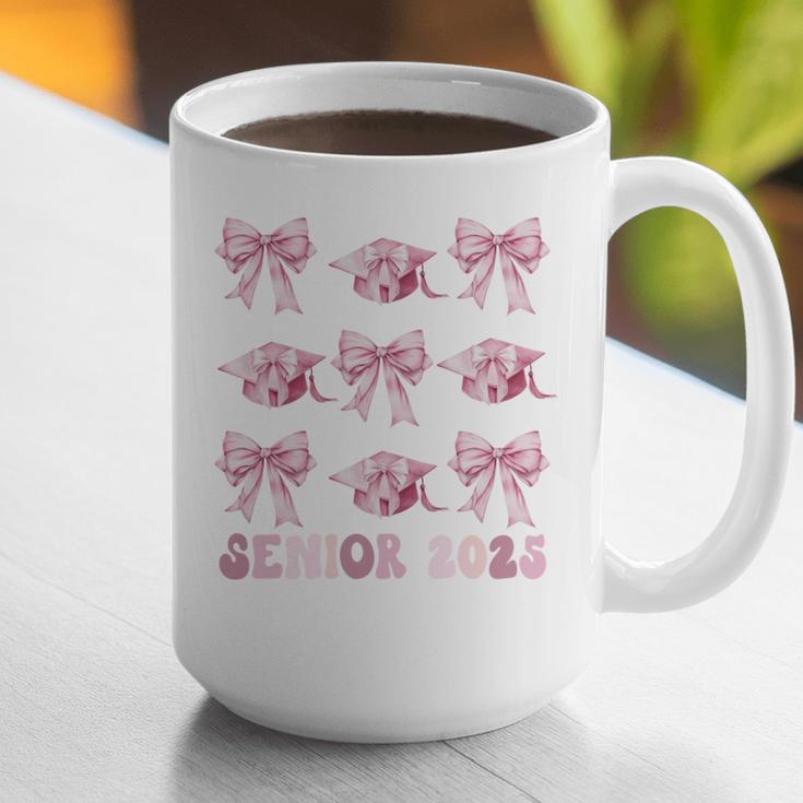 Senior 2025 Coquette Pink Bow Class Of 2025 Graduation Girls Graphic Print Coffee Mug
