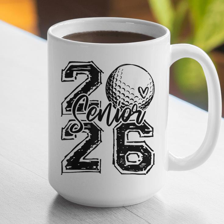 Senior 2026 Golf Player Heart Graduation Girls Teens Graphic Print Coffee Mug