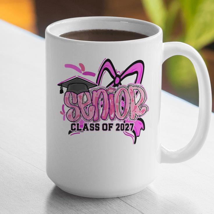 Senior 2027 Class Of 2027 Coquette Girl Pink Graduation 2027 Graphic Print Coffee Mug