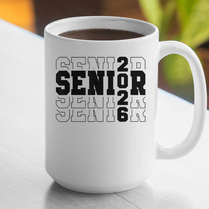 Senior Class Of 2026 Varsity Text Graduation Graphic Print Coffee Mug