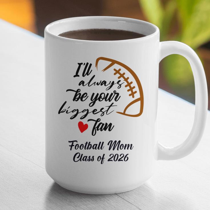Senior Football Mom Class Of 2026 Graduation Graduate Graphic Print Coffee Mug