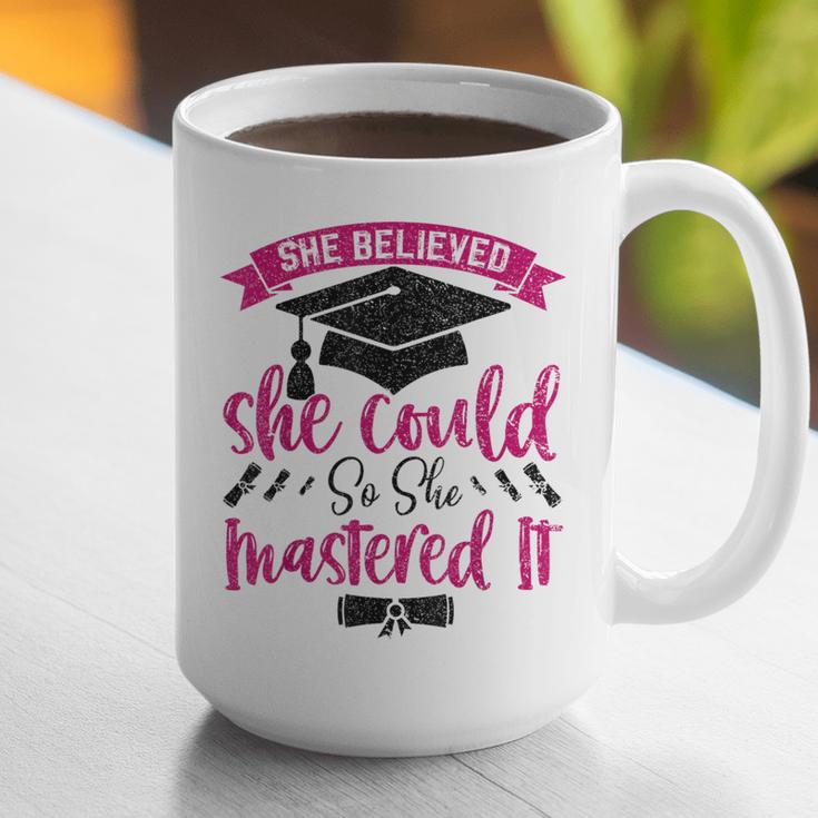 She Believed She Could So She Mastered It Graduation Graphic Print Coffee Mug