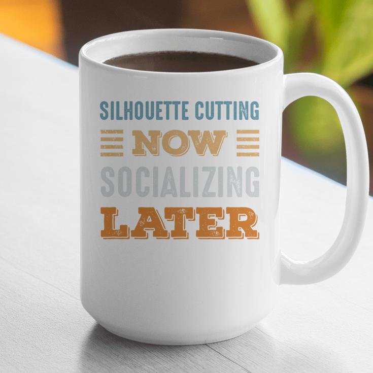 Silhouette Cutting Now Minimal Socializing Introvert Graphic Print Coffee Mug Silhouette Cutting Now Minimal Socializing Introvert Graphic Print Coffee Mug