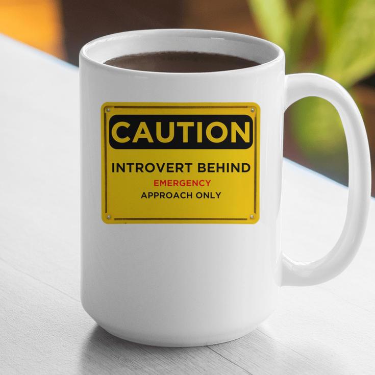 A Simple Yellow Warning Sign For Introvert Graphic Print Coffee Mug A Simple Yellow Warning Sign For Introvert Graphic Print Coffee Mug