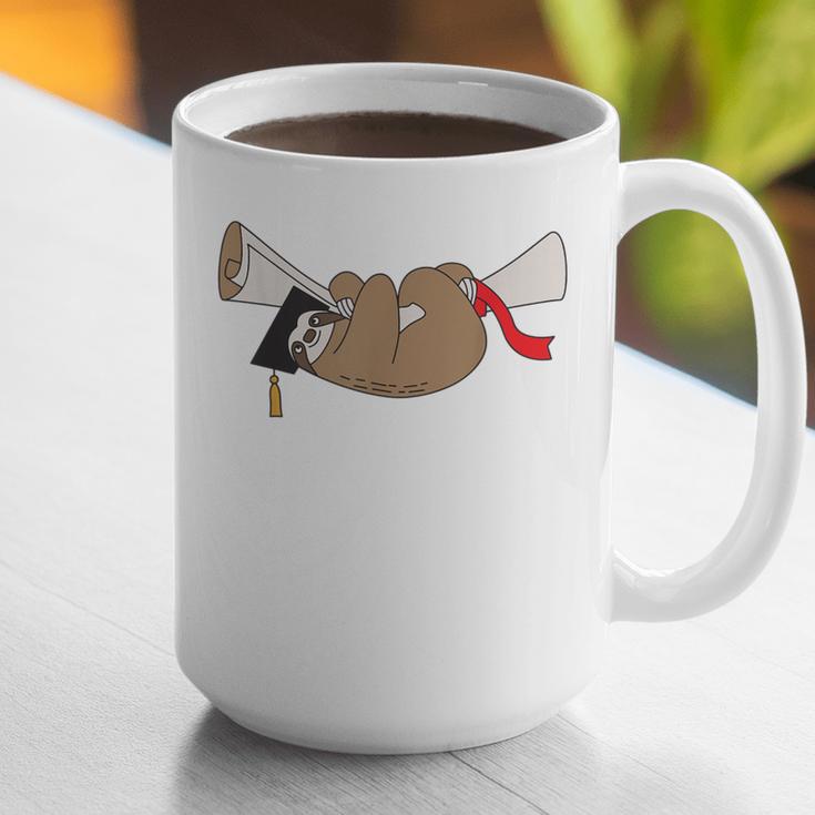 Sloth Graduation Shirt Cute Animal Diploma Grad Graphic Print Coffee Mug