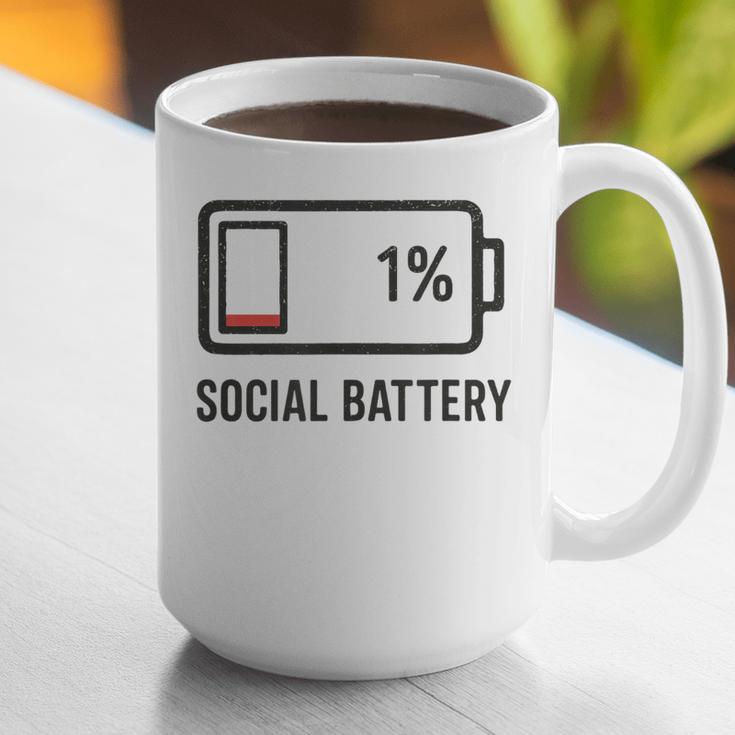 Social Battery 1 Shirt Introvert Anti Social Tee Gif Graphic Print Coffee Mug