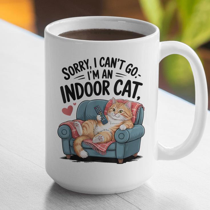 Sorry I Can’t Go I’m An Indoor Cat Couch Introvert Cat Graphic Print Coffee Mug