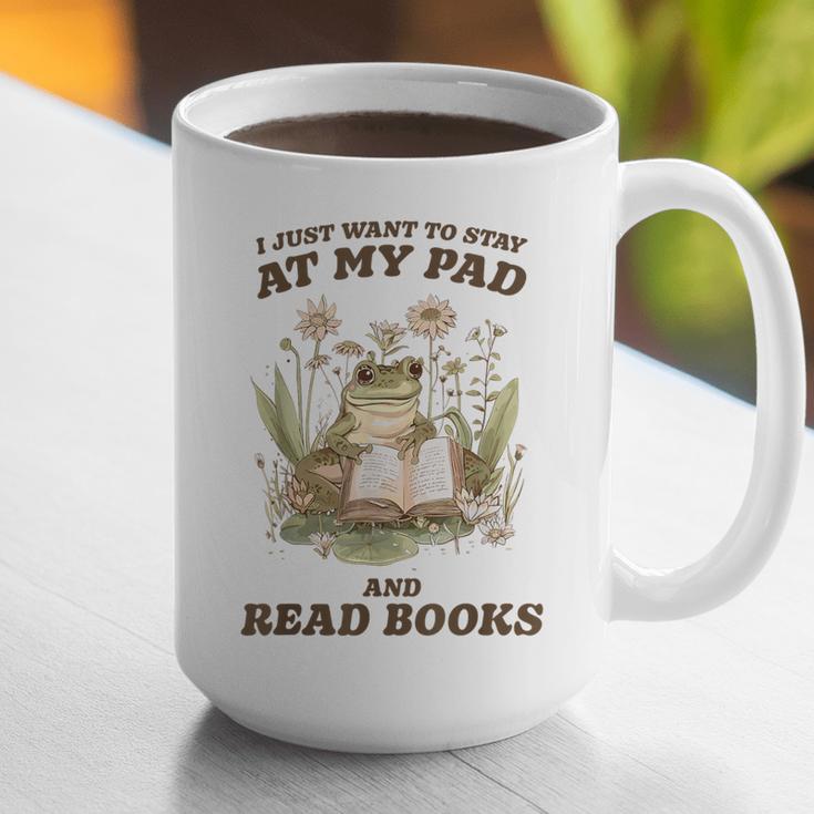 Stay At My Pad And Read Books Frog Introvert Reading Graphic Print Coffee Mug Stay At My Pad And Read Books Frog Introvert Reading Graphic Print Coffee Mug