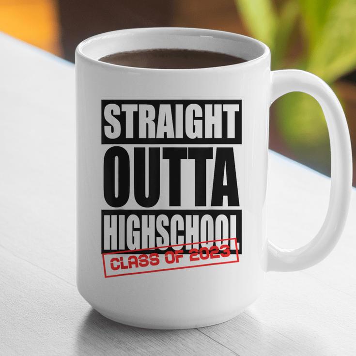 Straight Outta High School Class Of 2023 Graduation Graphic Print Coffee Mug