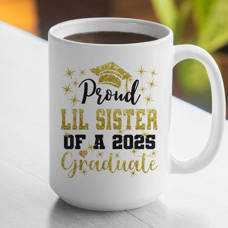 Super Proud Little Sister Of 2025 Graduate Graduation Family Graphic Print Coffee Mug