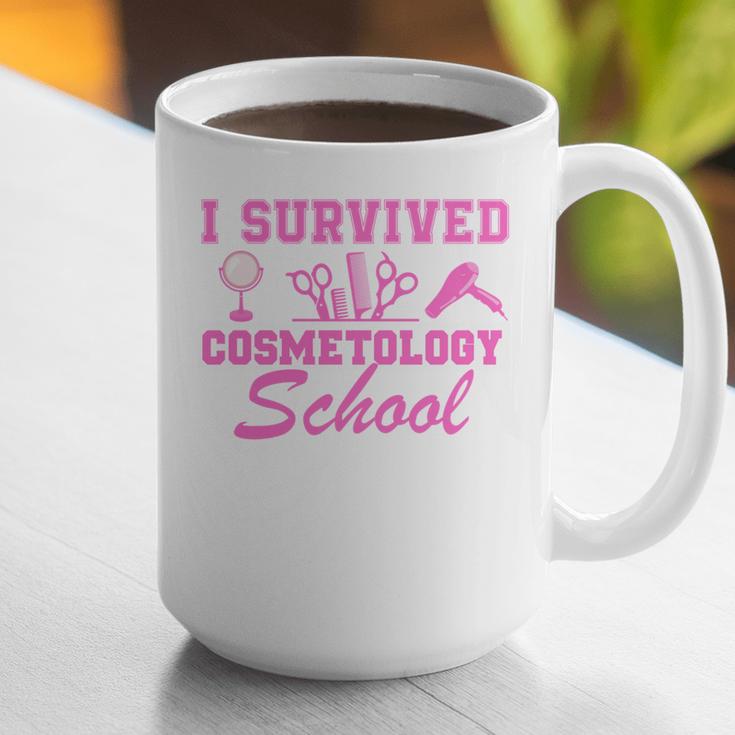 I Survived Cosmetology School Graduation Cosmetology Grad Graphic Print Coffee Mug