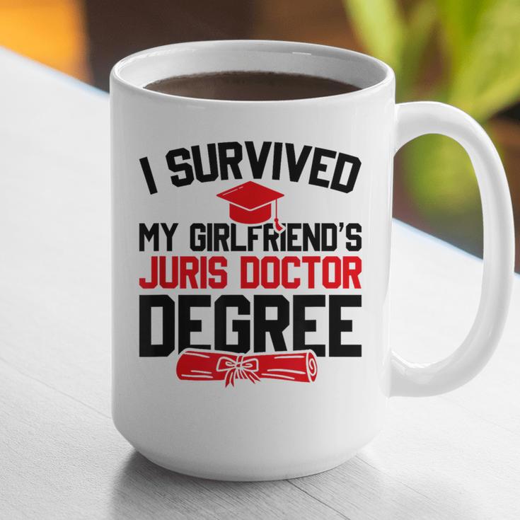 I Survived My Girlfriend's Juris Doctor Degree Graduation Graphic Print Coffee Mug