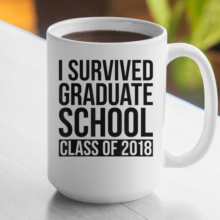 I Survived Graduate School Class Of 2018 Graduation Graphic Print Coffee Mug