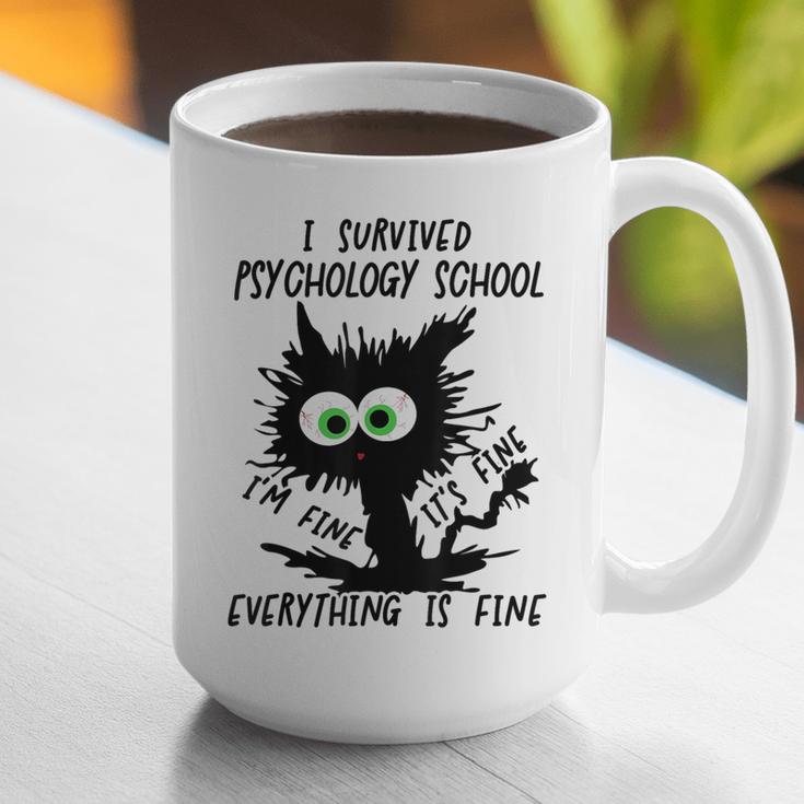 I Survived Psychology School Graduation 2026 2027 Graphic Print Coffee Mug