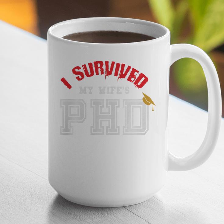 I Survived My Wife's PhD Graduation Slim Fit Shirt Graphic Print Coffee Mug