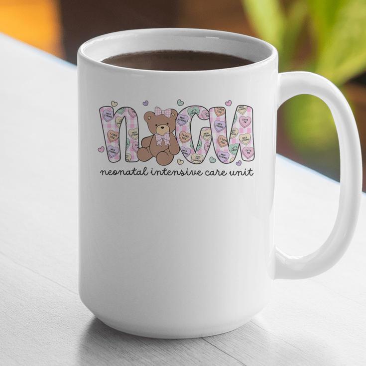 Valentines Day NICU Nurse Cute Bear Neonatal ICU Graduation Graphic Print Coffee Mug