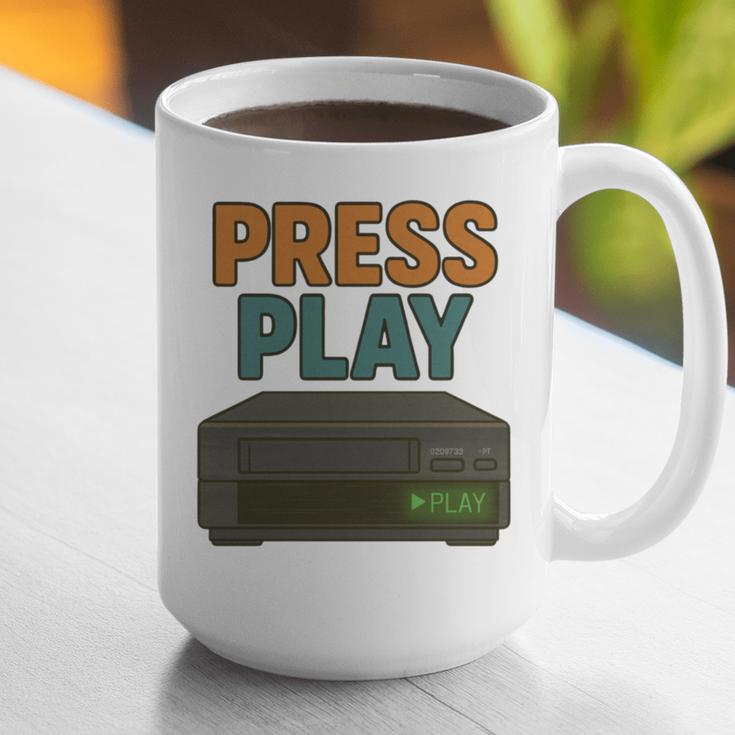 VHS Cassette Retro Analog Nostalgia Theme Graphic Print Coffee Mug