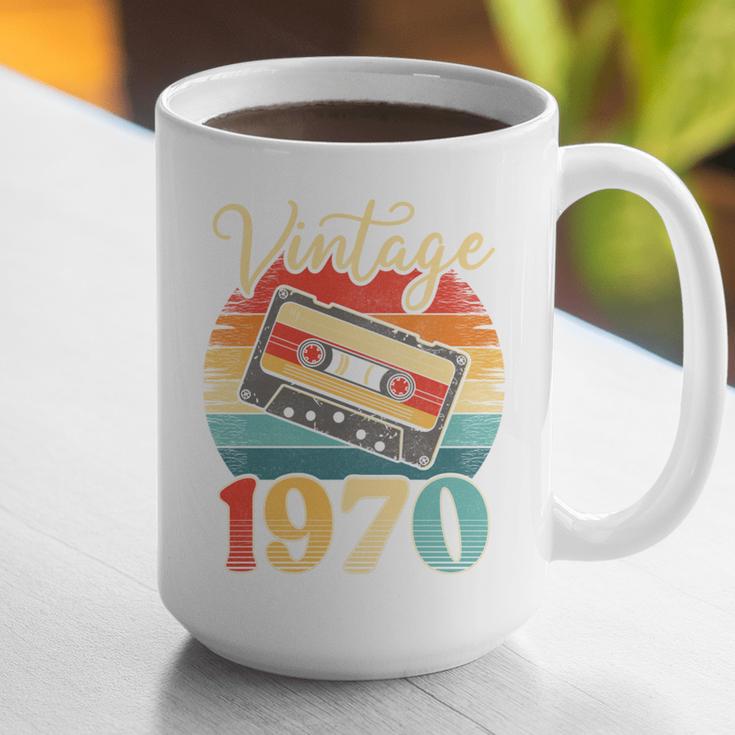 Vintage 1970 Retro Cassette Tape 70s Born Nostalgia Birthday Graphic Print Coffee Mug