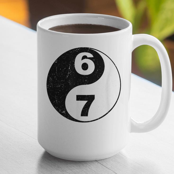 Vintage 6 7 Yin Yang Namaste Six Seven Nostalgia Graphic Print Coffee Mug Vintage 6 7 Yin Yang Namaste Six Seven Nostalgia Graphic Print Coffee Mug
